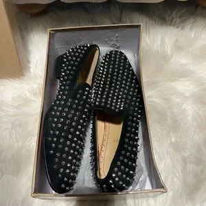 Authentic Christian Louboutin Dandelion Spikes Men Size 46 Dandelion Spikes - Loafers - Veau velours and spikes - Black  main image 2